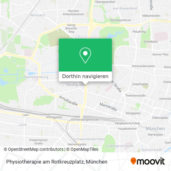 Physiotherapie am Rotkreuzplatz Karte