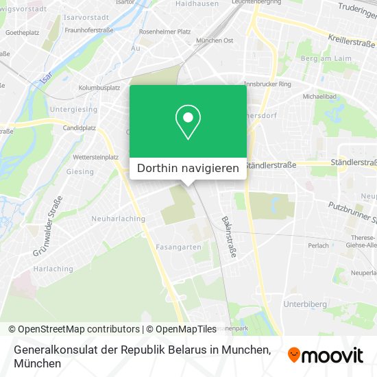 Generalkonsulat der Republik Belarus in Munchen Karte