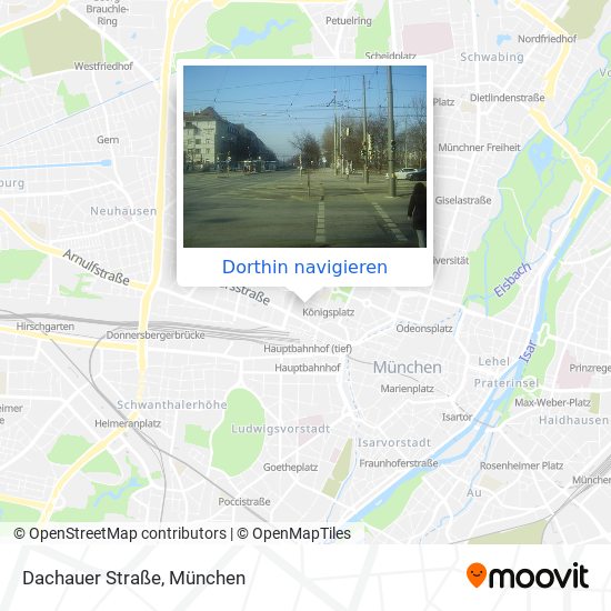 Wie komme ich mit Bus, UBahn, Bahn oder SBahn nach Dachauer Straße in Maxvorstadt?