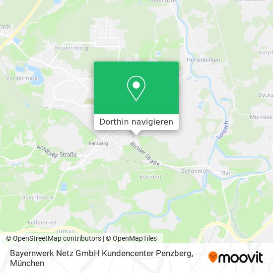 Bayernwerk Netz GmbH Kundencenter Penzberg Karte