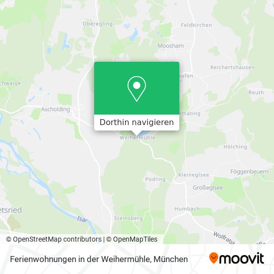 Ferienwohnungen in der Weihermühle Karte