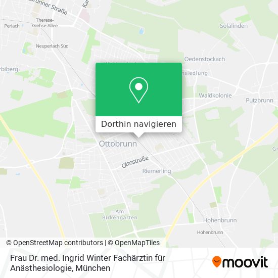 Frau Dr. med. Ingrid Winter Fachärztin für Anästhesiologie Karte