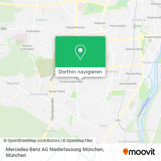 Mercedes-Benz AG Niederlassung München Karte