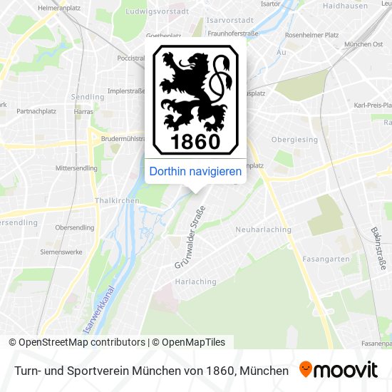 Turn- und Sportverein München von 1860 Karte