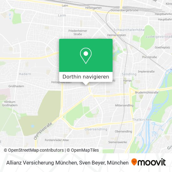 Allianz Versicherung München, Sven Beyer Karte