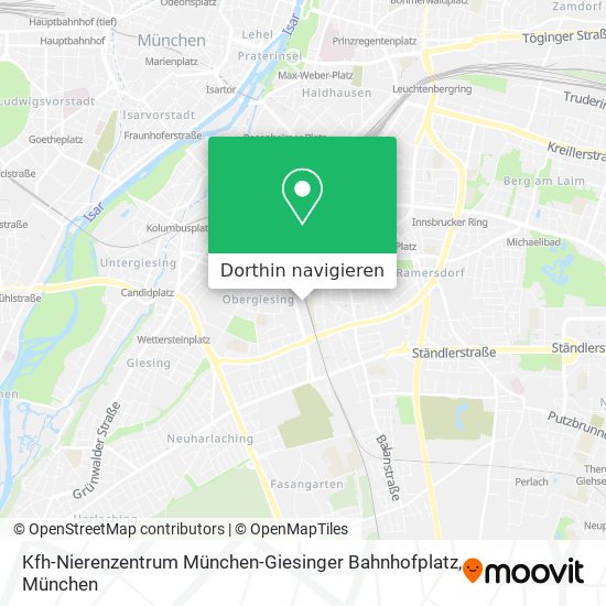 Kfh-Nierenzentrum München-Giesinger Bahnhofplatz Karte