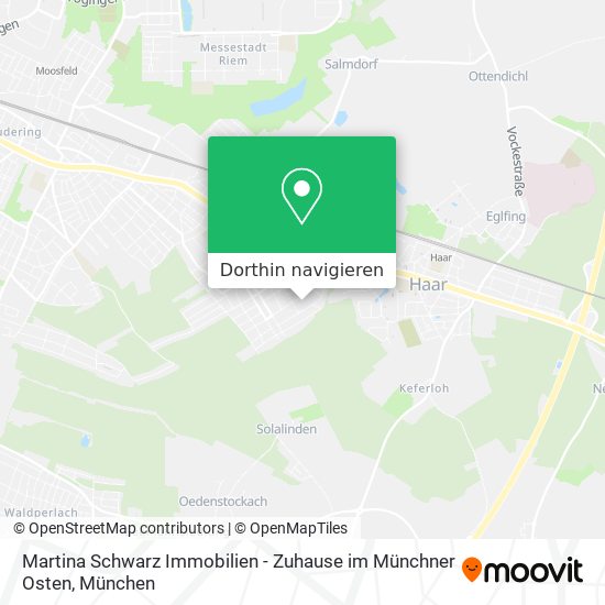 Martina Schwarz Immobilien - Zuhause im Münchner Osten Karte