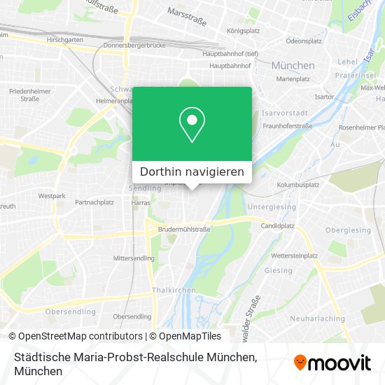Städtische Maria-Probst-Realschule München Karte