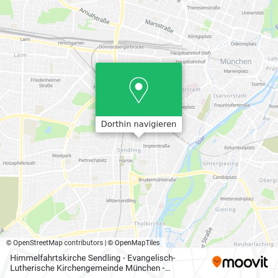 Himmelfahrtskirche Sendling - Evangelisch-Lutherische Kirchengemeinde München - Himmelfahrtskirche Karte