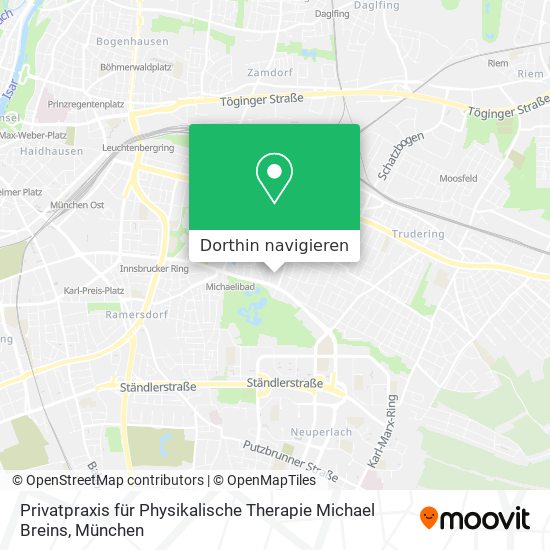 Privatpraxis für Physikalische Therapie Michael Breins Karte