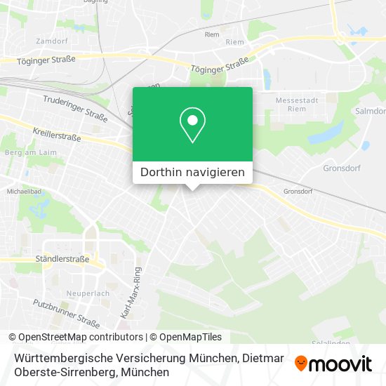 Württembergische Versicherung München, Dietmar Oberste-Sirrenberg Karte