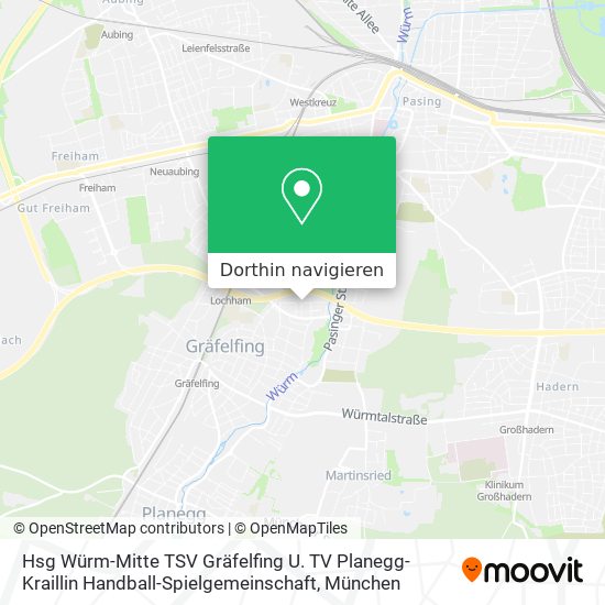 Hsg Würm-Mitte TSV Gräfelfing U. TV Planegg-Kraillin Handball-Spielgemeinschaft Karte