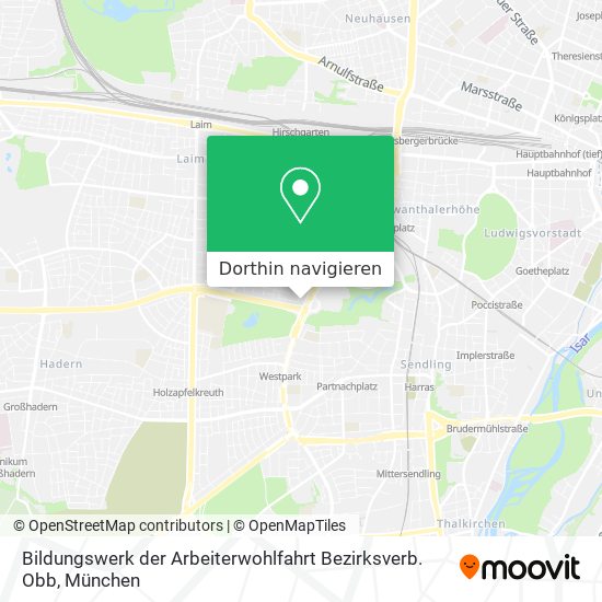 Bildungswerk der Arbeiterwohlfahrt Bezirksverb. Obb Karte