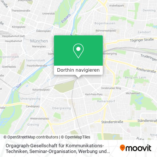 Orgagraph-Gesellschaft für Kommunikations-Techniken, Seminar-Organisation, Werbung und Grafik Karte