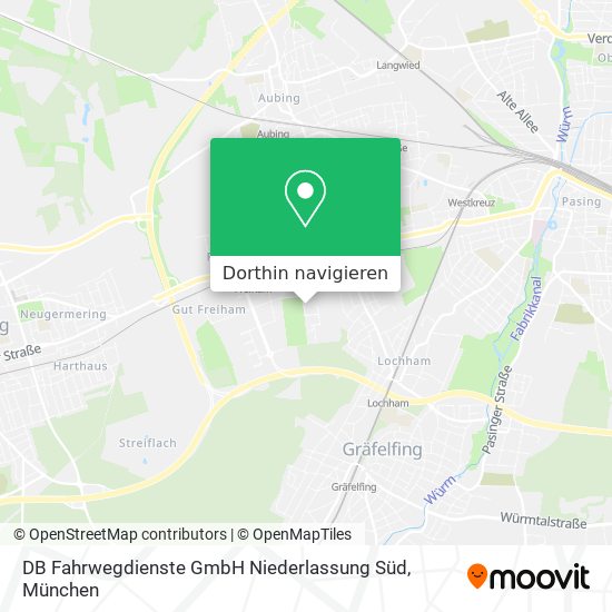 DB Fahrwegdienste GmbH Niederlassung Süd Karte