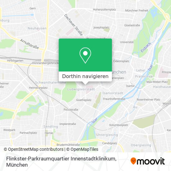 Flinkster-Parkraumquartier Innenstadtklinikum Karte