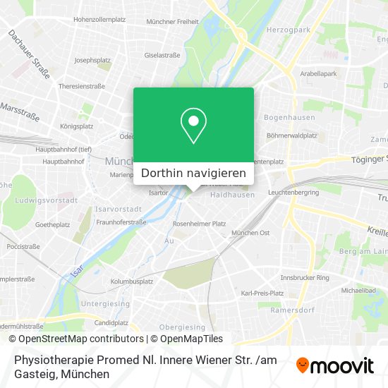 Physiotherapie Promed Nl. Innere Wiener Str. /am Gasteig Karte