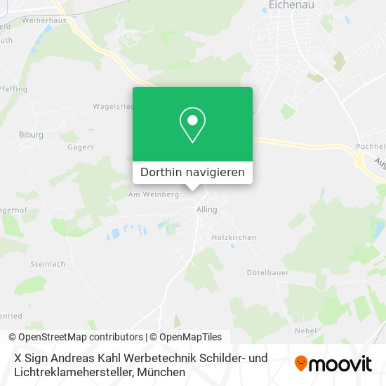 X Sign Andreas Kahl Werbetechnik Schilder- und Lichtreklamehersteller Karte
