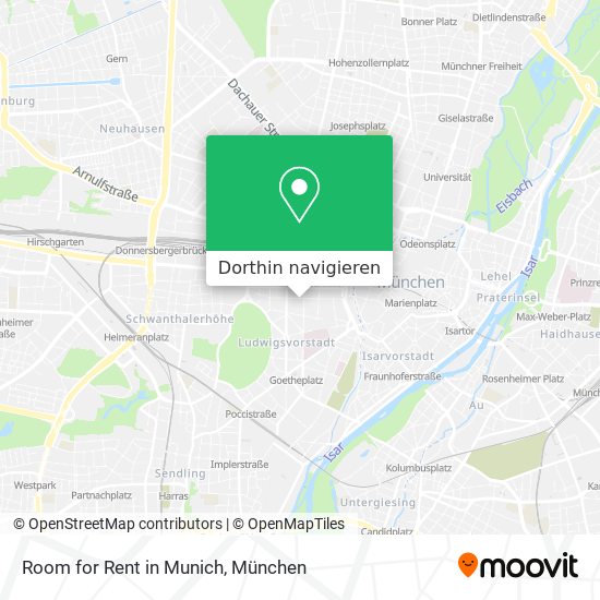 Room for Rent in Munich Karte