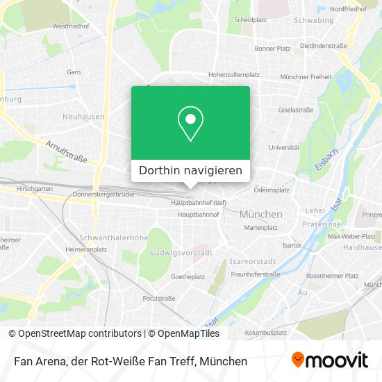Fan Arena, der Rot-Weiße Fan Treff Karte