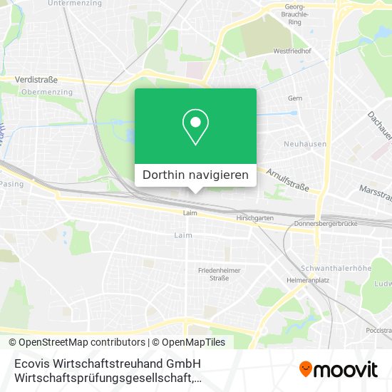 Ecovis Wirtschaftstreuhand GmbH Wirtschaftsprüfungsgesellschaft, Hauptniederlassung München Karte