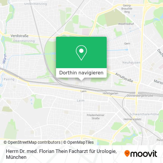 Herrn Dr. med. Florian Thein Facharzt für Urologie Karte