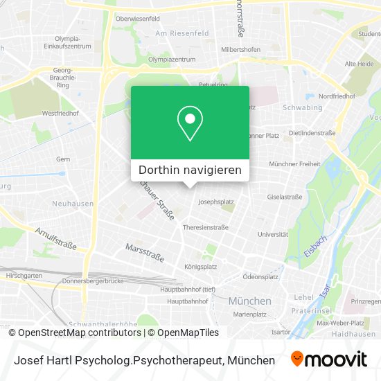 Josef Hartl Psycholog.Psychotherapeut Karte