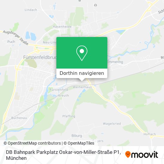 DB Bahnpark Parkplatz Oskar-von-Miller-Straße P1 Karte