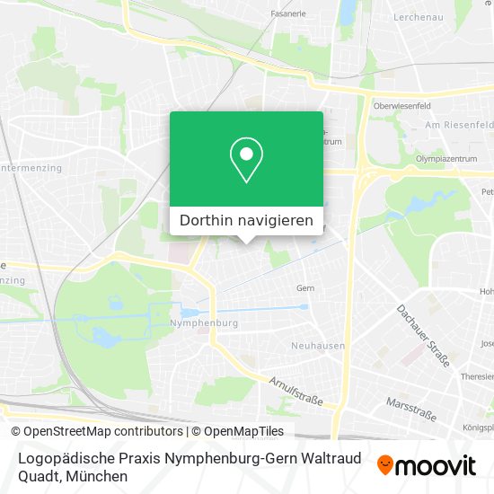 Logopädische Praxis Nymphenburg-Gern Waltraud Quadt Karte
