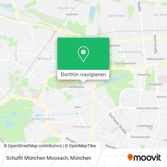 Schulfit München Moosach Karte