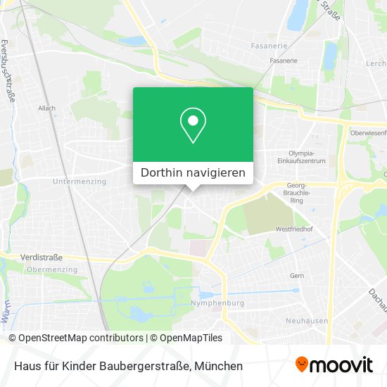 Haus für Kinder Baubergerstraße Karte