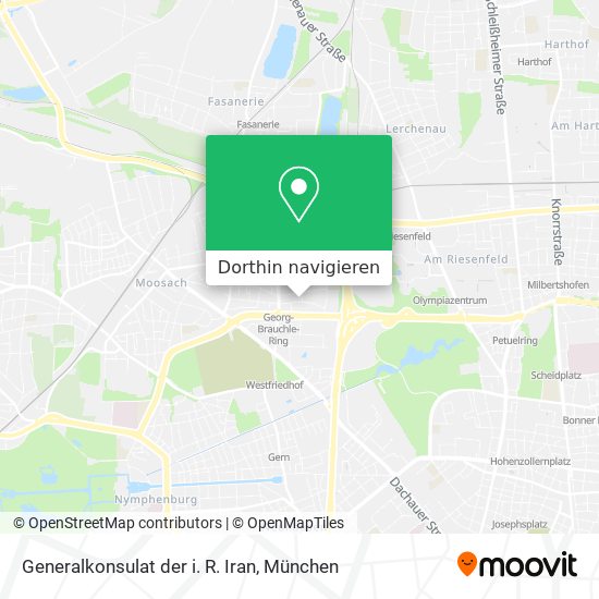 Generalkonsulat der i. R. Iran Karte