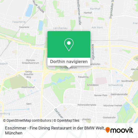 Esszimmer - Fine Dining Restaurant in der BMW Welt Karte