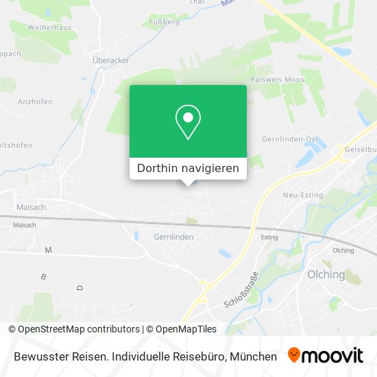 Bewusster Reisen. Individuelle Reisebüro Karte