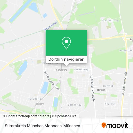 Stimmkreis München Moosach Karte