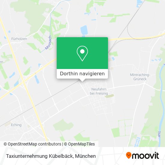 Taxiunternehmung Kübelbäck Karte