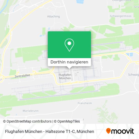 Flughafen München - Haltezone T1-C Karte