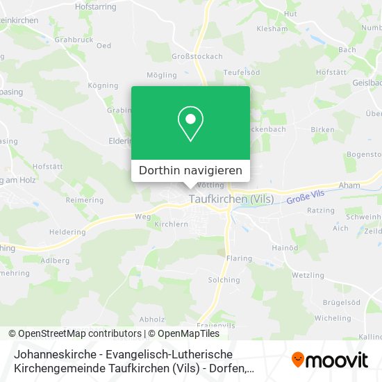 Johanneskirche - Evangelisch-Lutherische Kirchengemeinde Taufkirchen (Vils) - Dorfen Karte