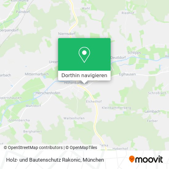 Holz- und Bautenschutz Rakonic Karte
