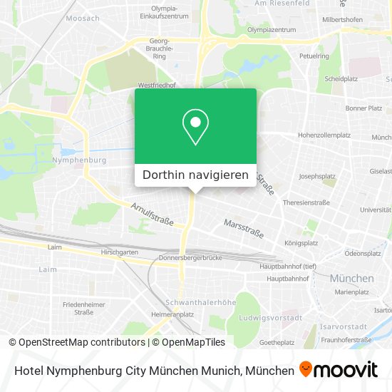 Hotel Nymphenburg City München Munich Karte