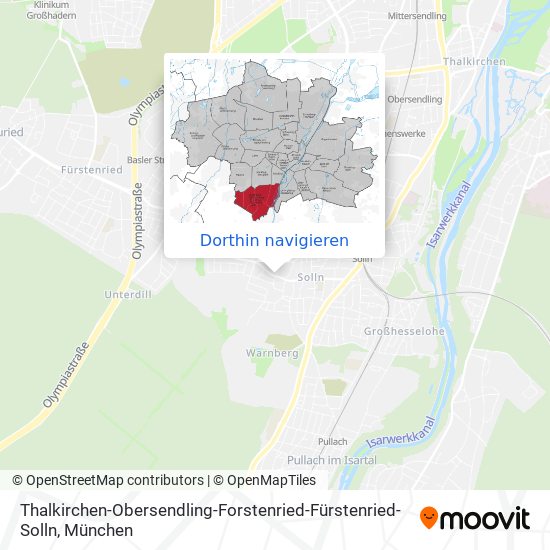 Thalkirchen-Obersendling-Forstenried-Fürstenried-Solln Karte