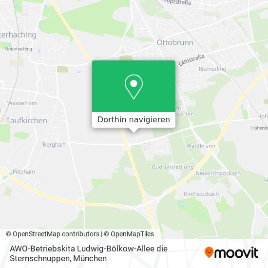 AWO-Betriebskita Ludwig-Bölkow-Allee die Sternschnuppen Karte