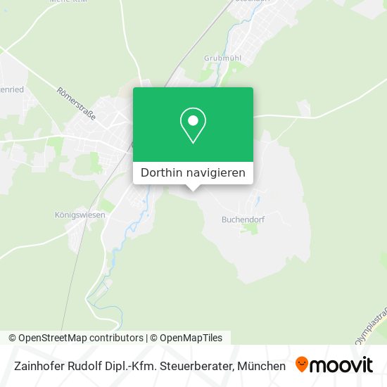 Zainhofer Rudolf Dipl.-Kfm. Steuerberater Karte