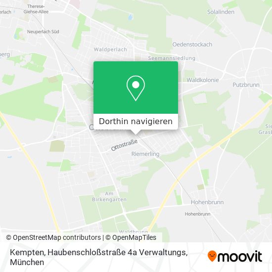 Kempten, Haubenschloßstraße 4a Verwaltungs Karte