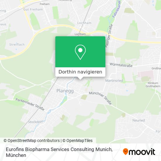 Eurofins Biopharma Services Consulting Munich Karte