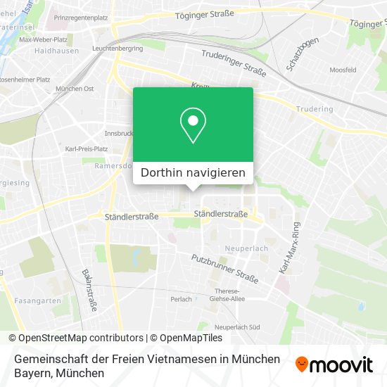 Gemeinschaft der Freien Vietnamesen in München Bayern Karte