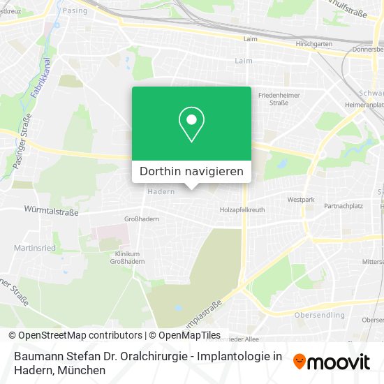 Baumann Stefan Dr. Oralchirurgie - Implantologie in Hadern Karte