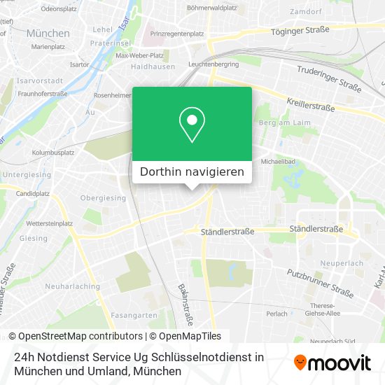 24h Notdienst Service Ug Schlüsselnotdienst in München und Umland Karte