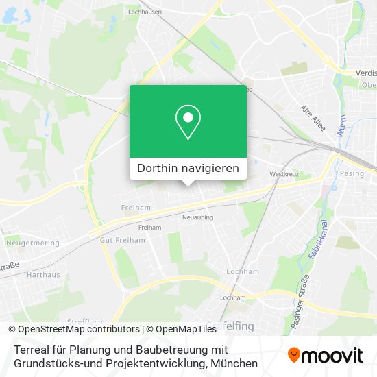 Terreal für Planung und Baubetreuung mit Grundstücks-und Projektentwicklung Karte