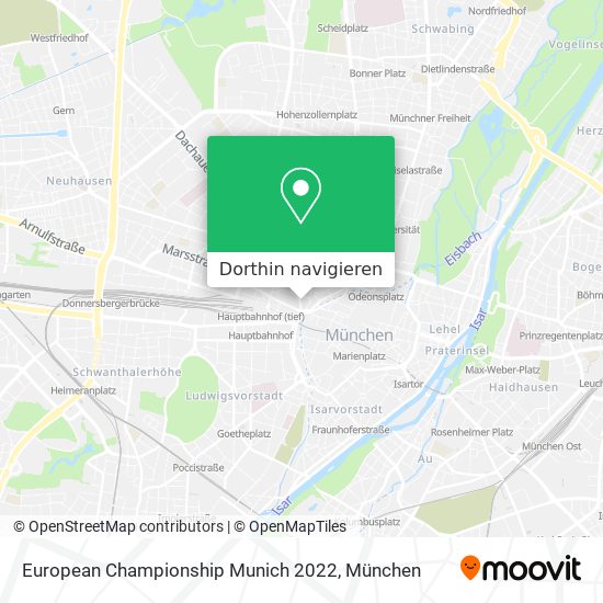 European Championship Munich 2022 Karte